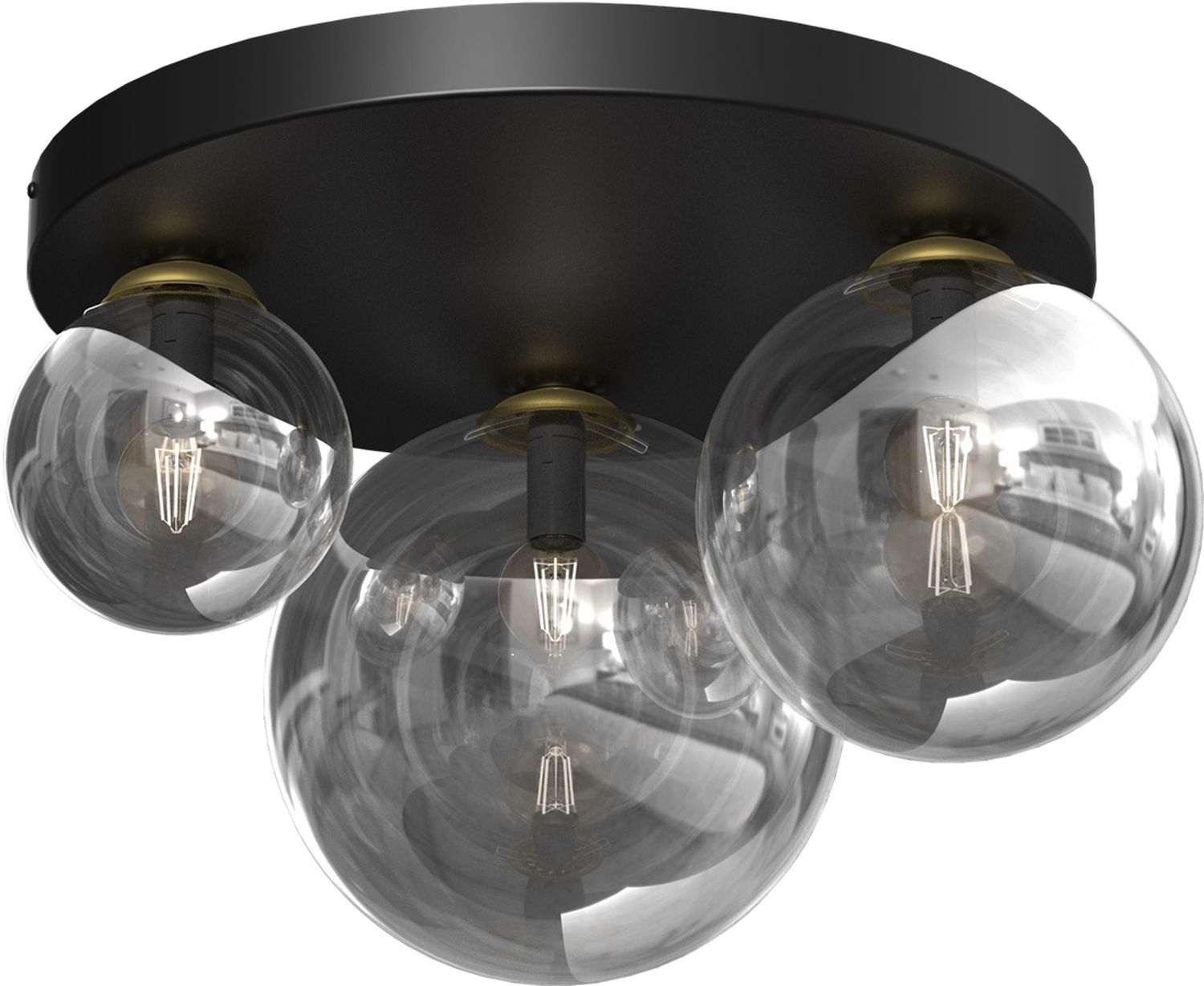 Darmowa Dostawa - Lampa podsufitowa 3x60 W złoty Milagro Reflex MLP8417
