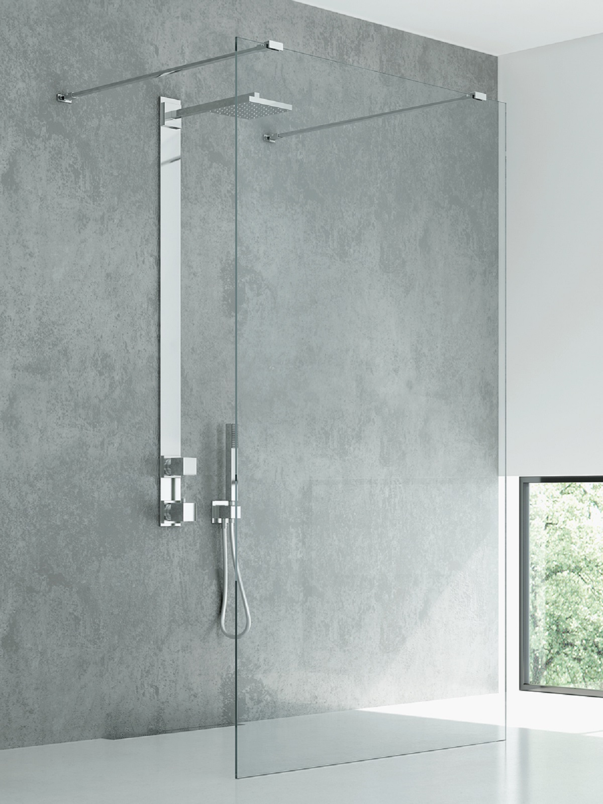 Darmowa Dostawa - Ścianka prysznicowa walk-in 120 cm chrom połysk/szkło przezroczyste New Trendy New Modus EXK5496