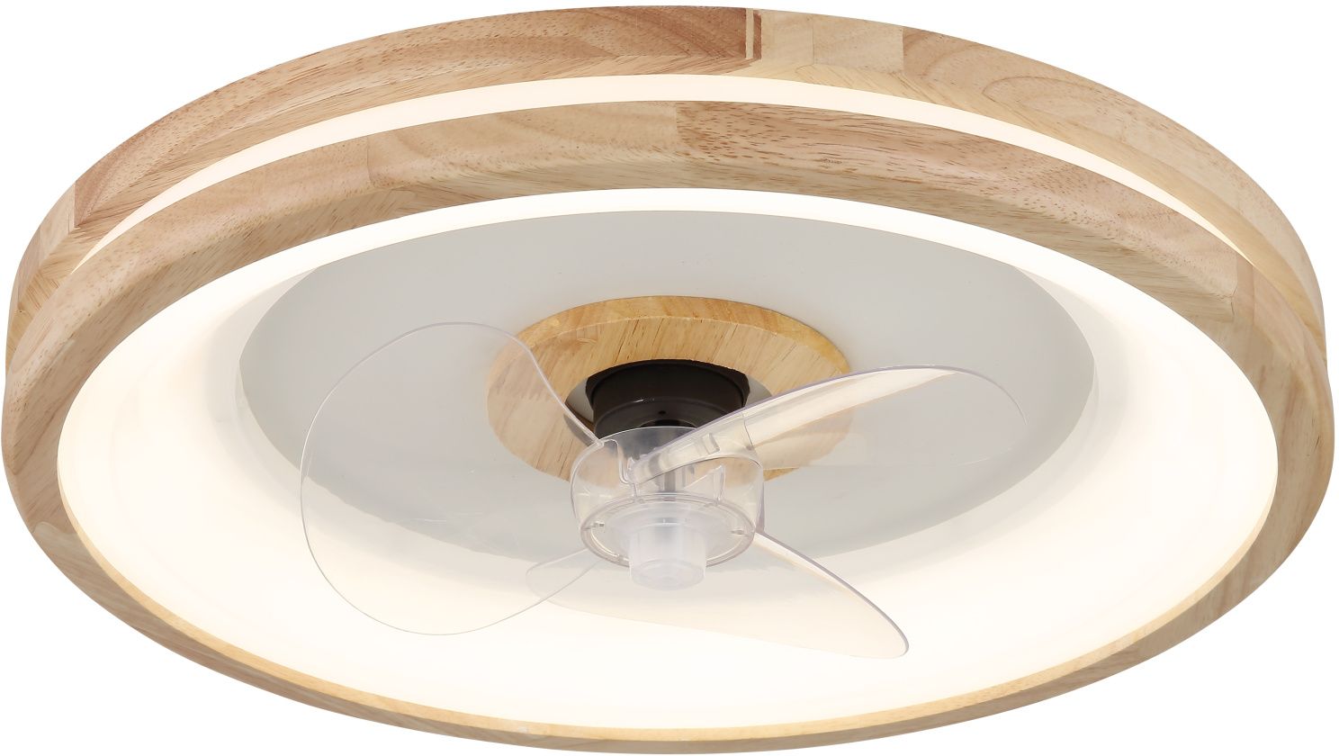Darmowa Dostawa - Lampowentylator podsufitowy 1x30 W biała-drewno Globo Lighting Gatian 03650