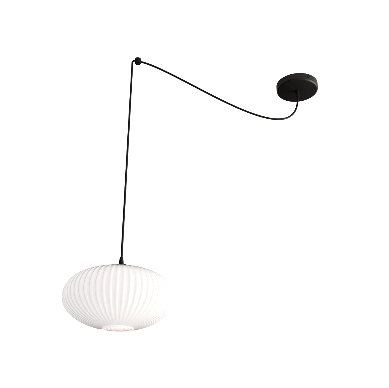 Darmowa Dostawa - Lampa wisząca 1x15 W biała-czarna Emibig Origo 13741