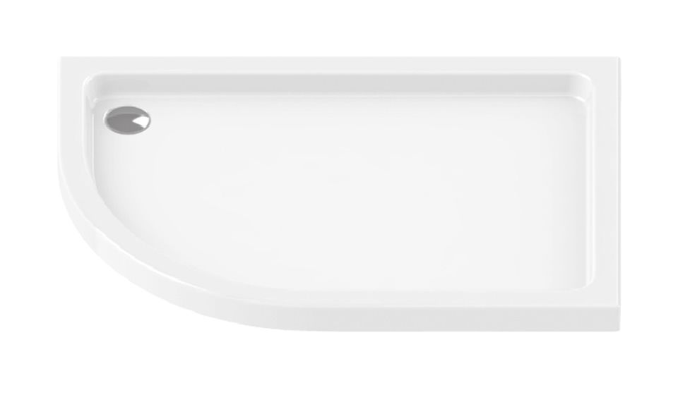 Darmowa Dostawa - Brodzik półokrągły 120x85 cm biały New Trendy Maxima B0239P