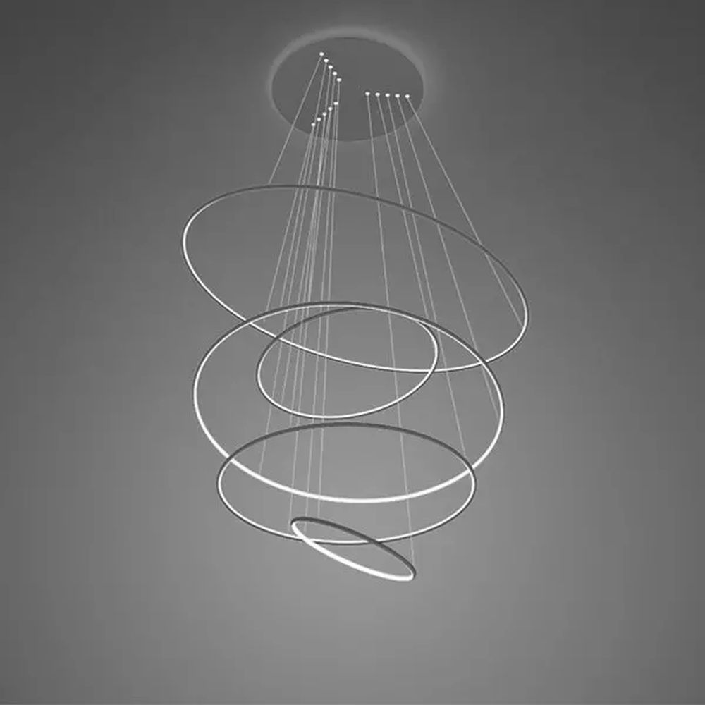 Darmowa Dostawa - Lampa wisząca 5x280 W czarna Altavola Design Ledowe Okręgi LA085P150in3kblackdimm
