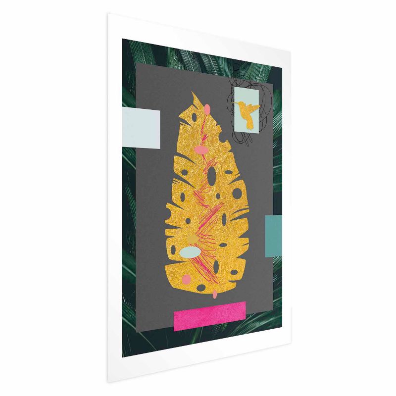 Plakat Artgeist Złoty liść 40x60 cm bez ramy 1 szt