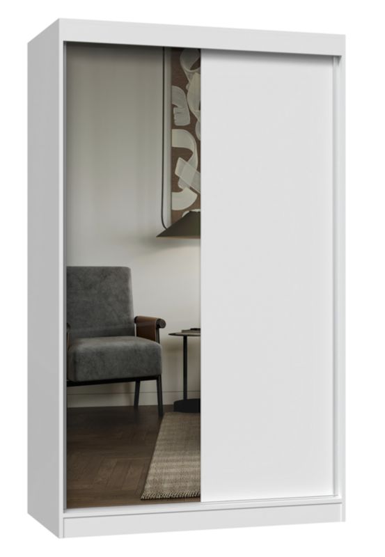 Szafa Przesuwna Topeshop Iga 120 cm 1 Lustro Biel Mat 61x120x200 cm 1 szt.