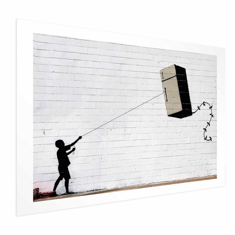Plakat Artgeist Latająca lodówka 30x21 cm bez ramy 1 szt