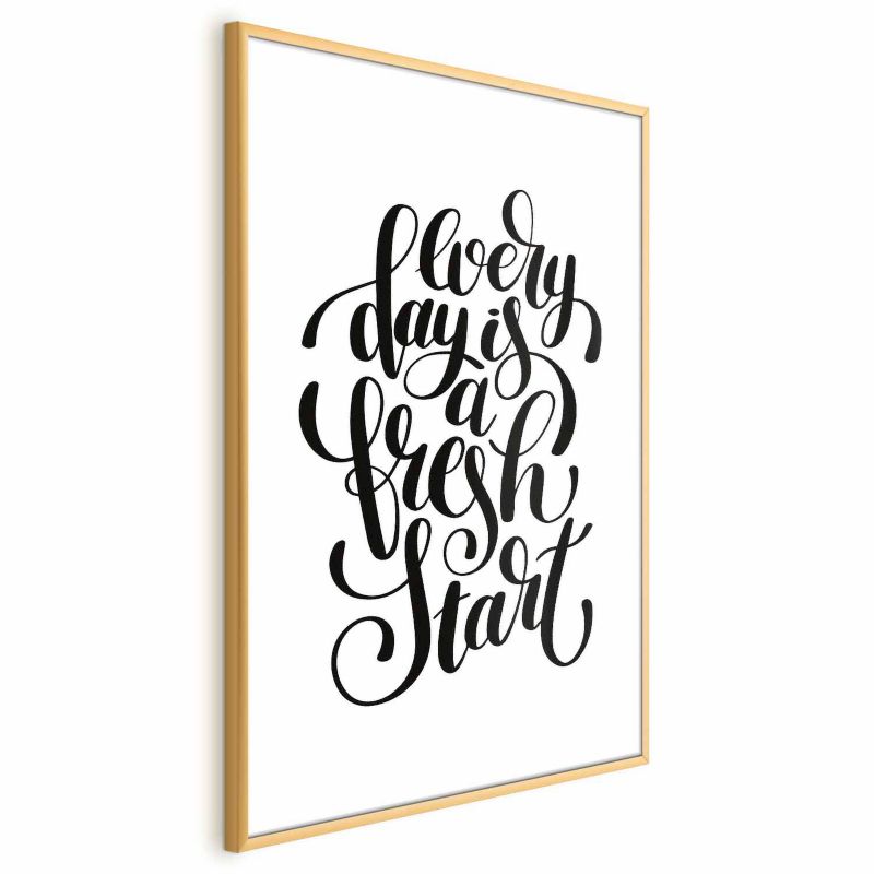 Plakat Artgeist Fresh start 60x90 cm z ramą złotą 1 szt