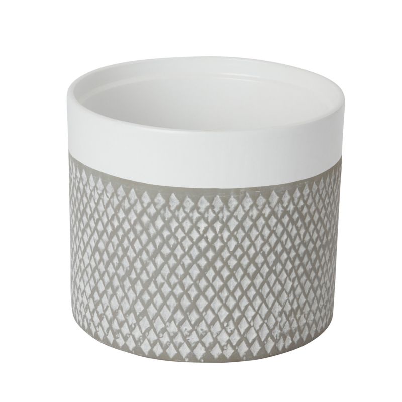 Doniczka ceramiczna GoodHome ozdobna 17 cm szara