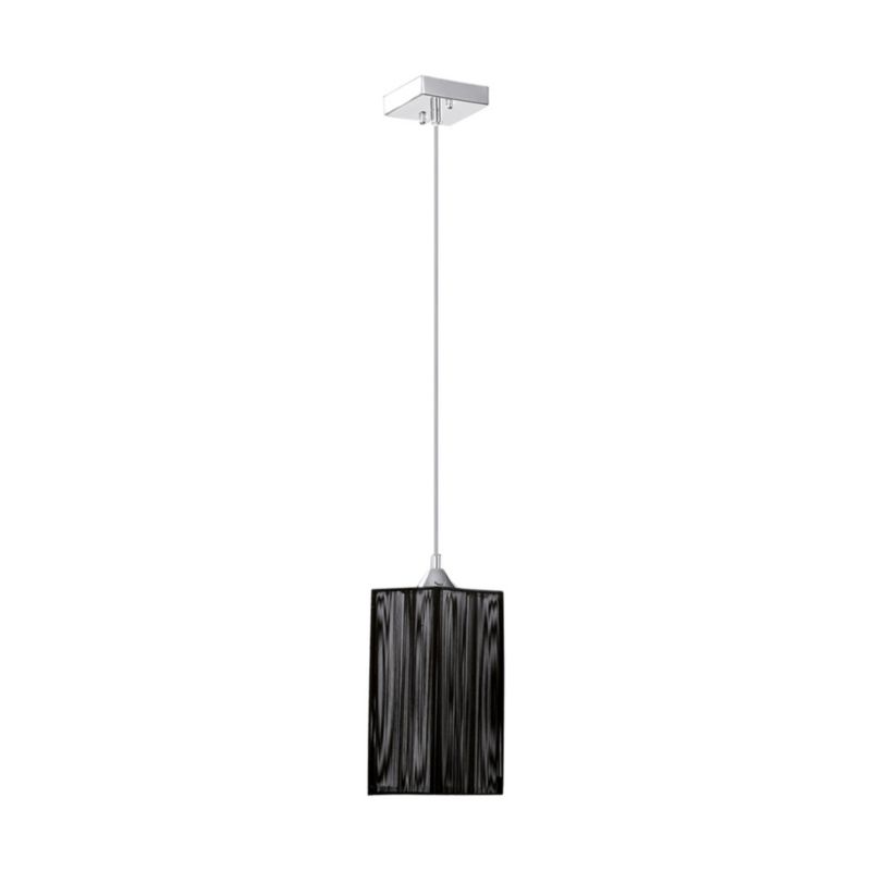 Lampa Wisząca SPOT Light 1xE27 Max.60W Klasyczne Połączenie Chromu z Czarną Tkaniną, Polski Producent, 1szt.