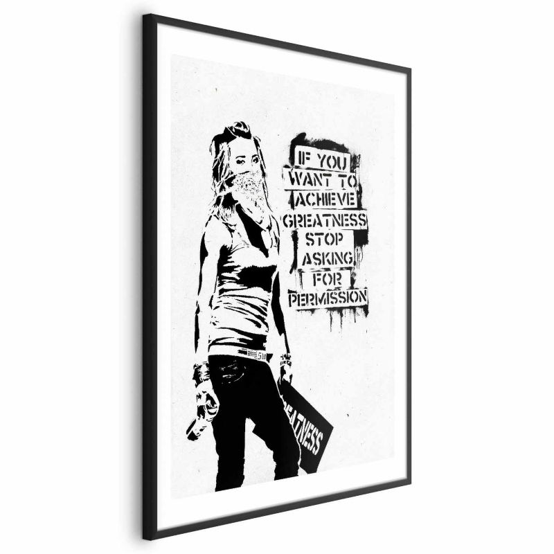 Plakat Artgeist Dziewczyna z graffiti 40x60 cm z ramą czarną 1 szt