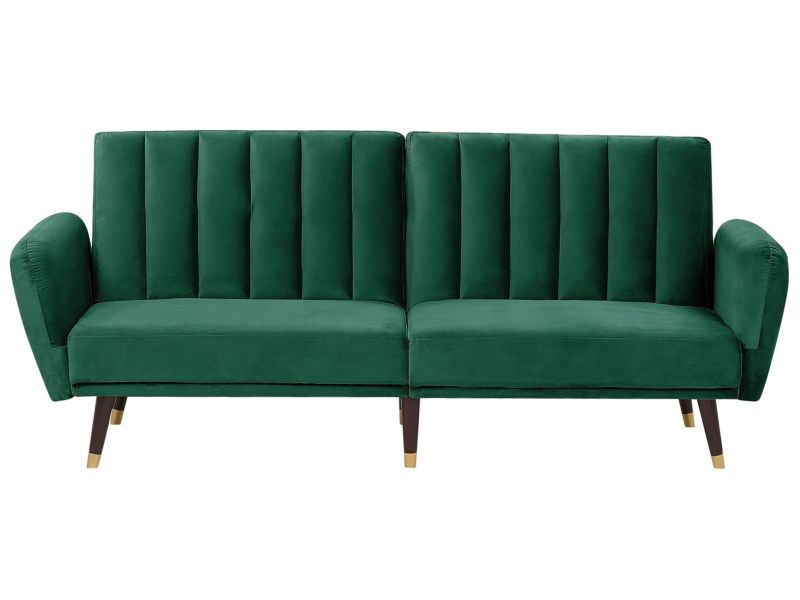Sofa rozkładana Vimmerby Szmaragdowy Welur 1 szt.