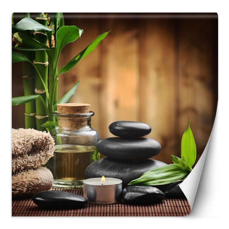 Fototapeta Feeby Bambus kamienie zen w SPA 250x250 1 szt
