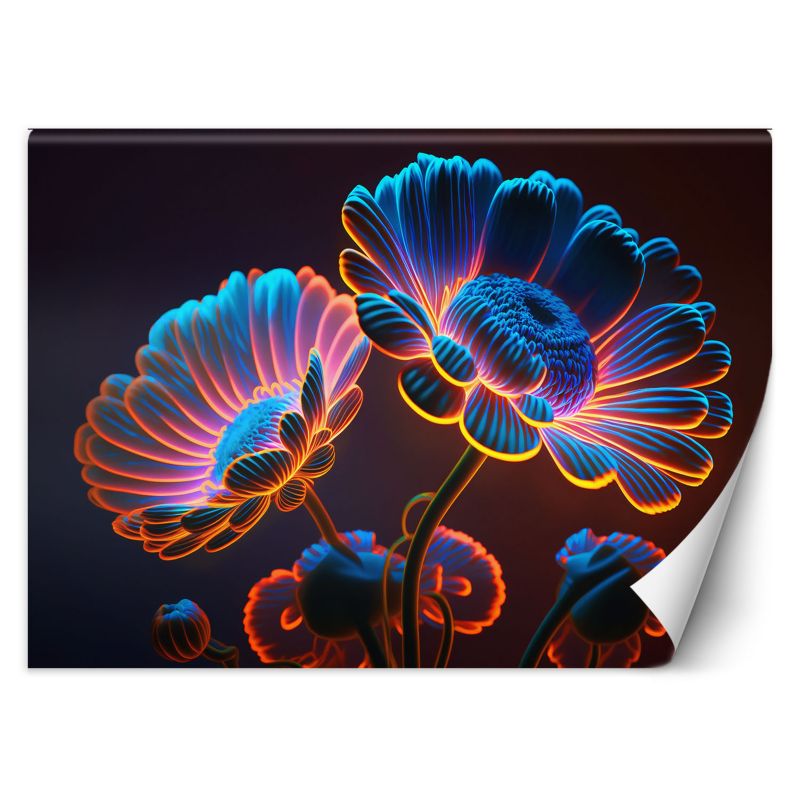 Fototapeta Feeby Neonowe kwiaty 350x245 1 szt