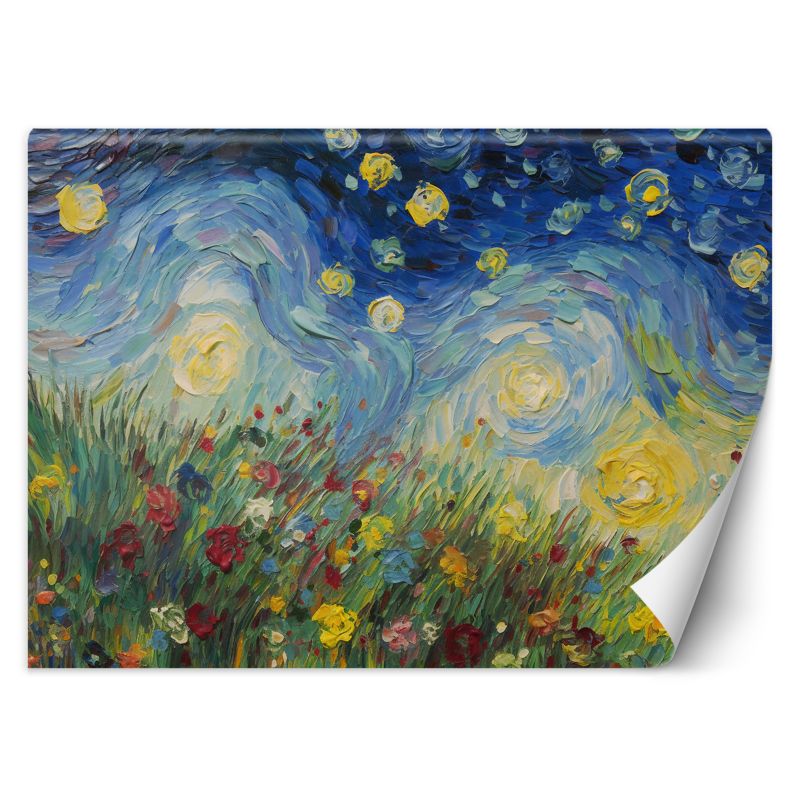 Fototapeta Feeby Gwiaździsta noc na łące - V. van Gogh 400x280 1 szt