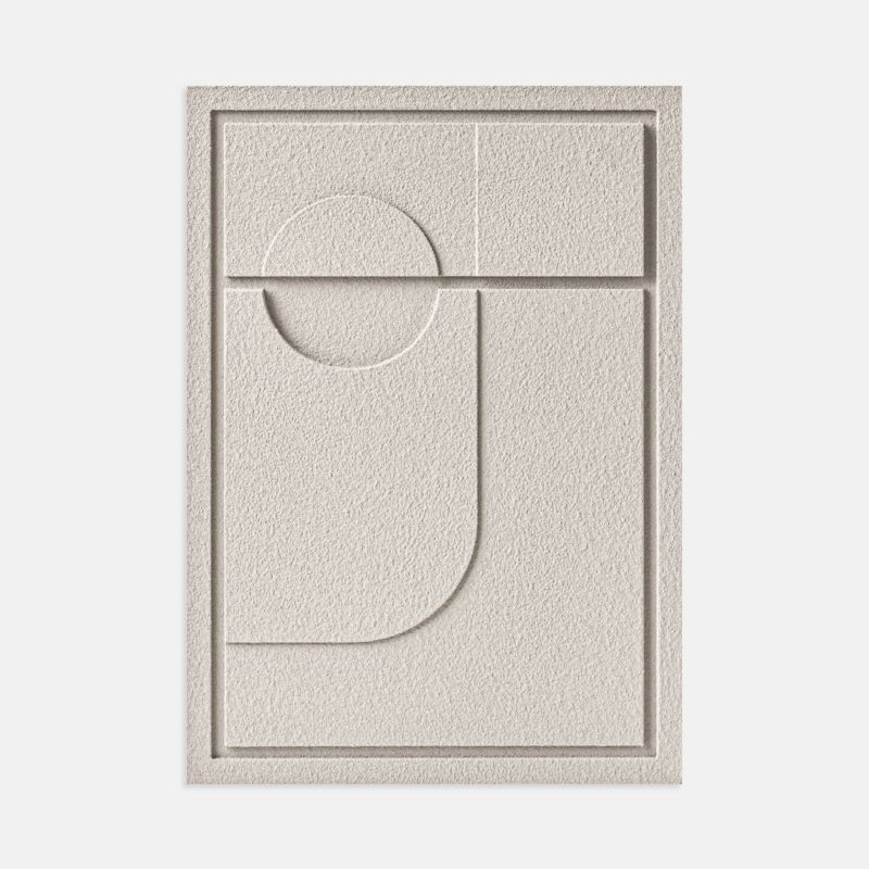 Wall Decor Murso by Cezar Geometric 2 500x700x18mm Natural Cream 1 szt.