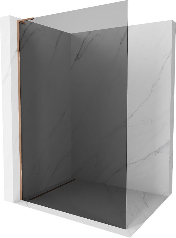 Ścianka prysznicowa Mexen Kioto L grafit różowe złoto 100x200 cm 800-100-103-60-40 1 szt.