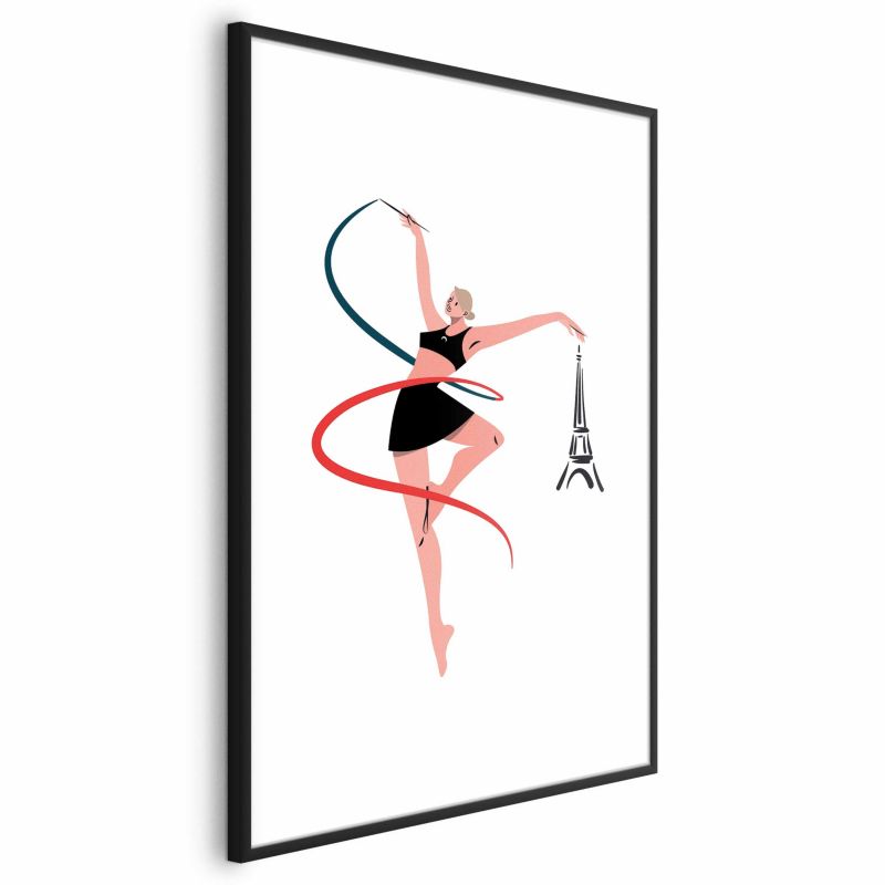 Plakat Artgeist Gimnastyka artystyczna 60x90 cm z ramą czarną 1 szt
