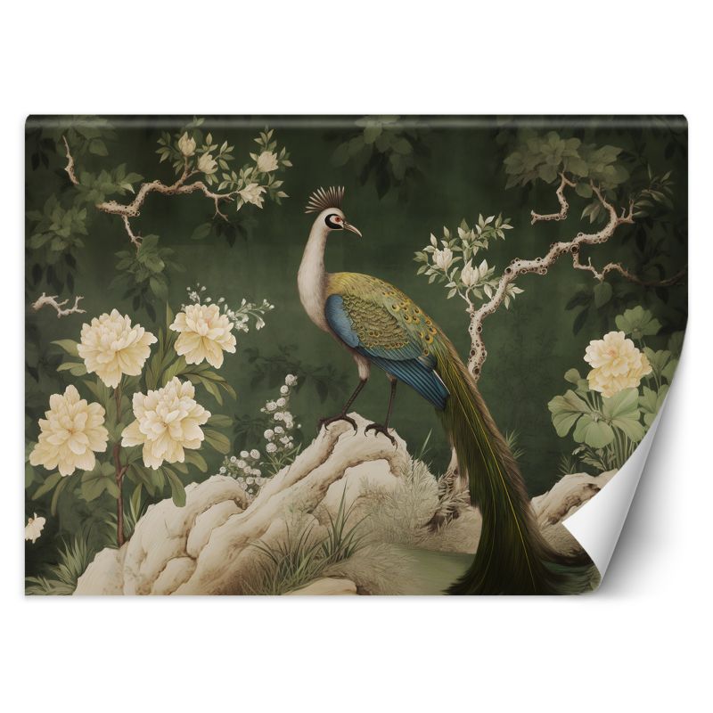 Fototapeta Feeby Orientalny paw zielony 200x140 1 szt