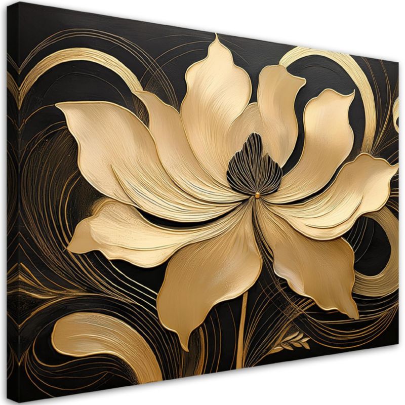Obraz do salonu sypialni Feeby Stylowy Beżowy Kwiat 120x80 cm 1szt