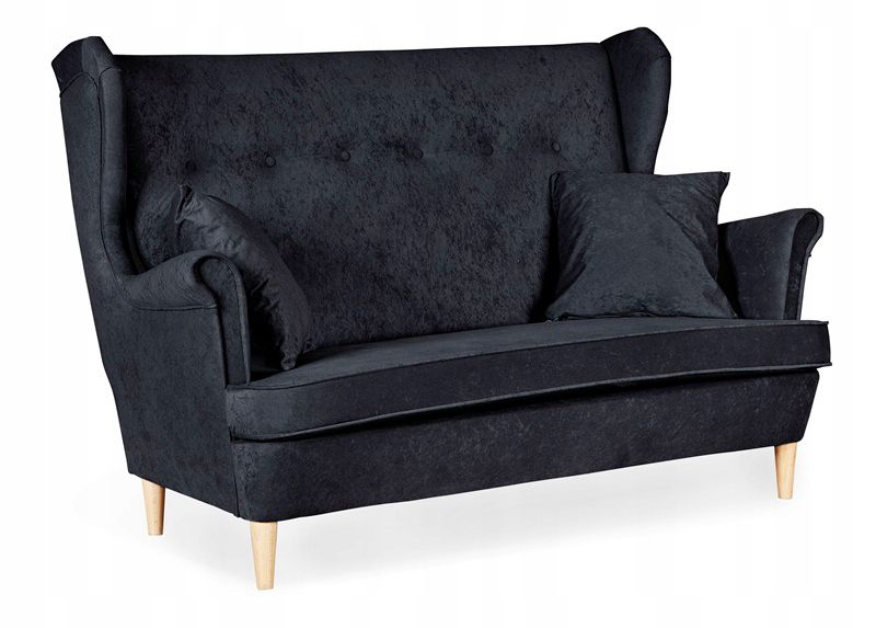 Sofa kanapa uszak do salonu nierozkładana Family Meble ARI czarny 1szt