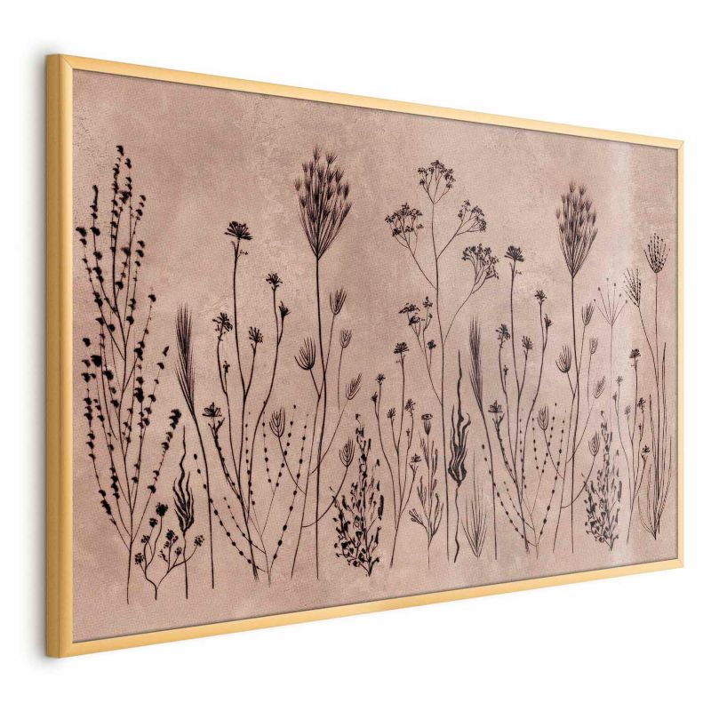 Plakat Artgeist Polne kwiaty 30x21 cm z ramą złotą 1 szt
