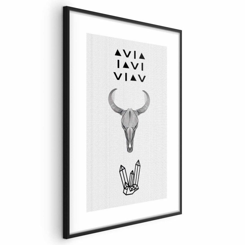 Plakat Artgeist Zwierzęca czaszka 21x30 cm z ramą czarną 1 szt