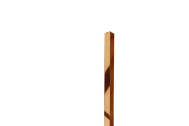 Kątownik wykończeniowy wewnętrzny L Lambro miedziany połysk 1cm x 1cm x 270cm 1 szt.