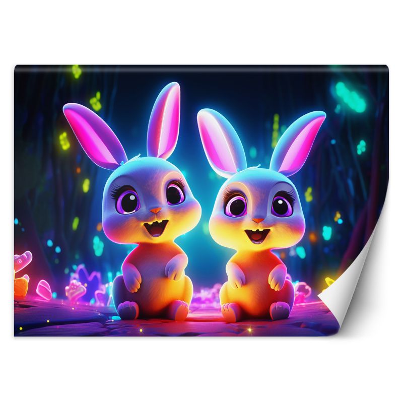 Fototapeta Feeby Para króliczków neon 300x210 1 szt