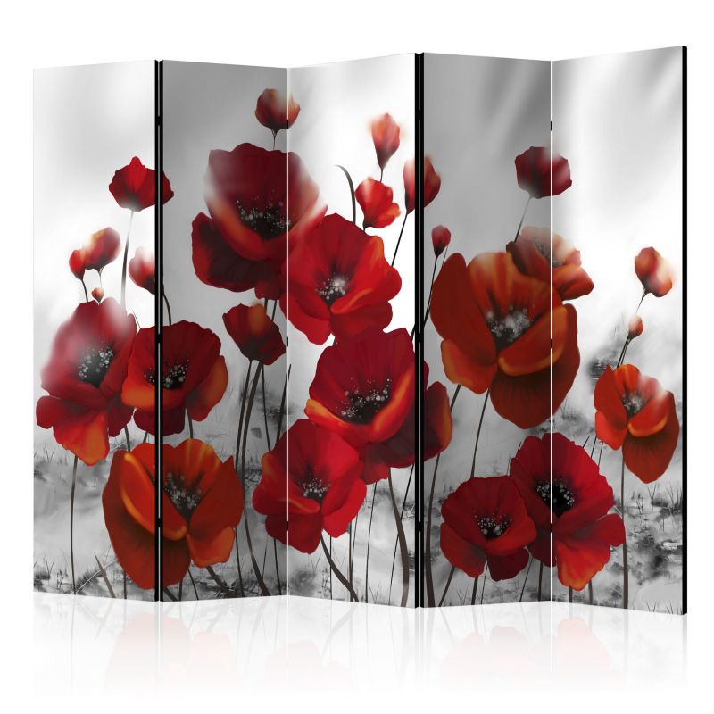 Parawan dwustronny Artgeist Kwiaty 225x172 cm Kwiaty 1 szt
