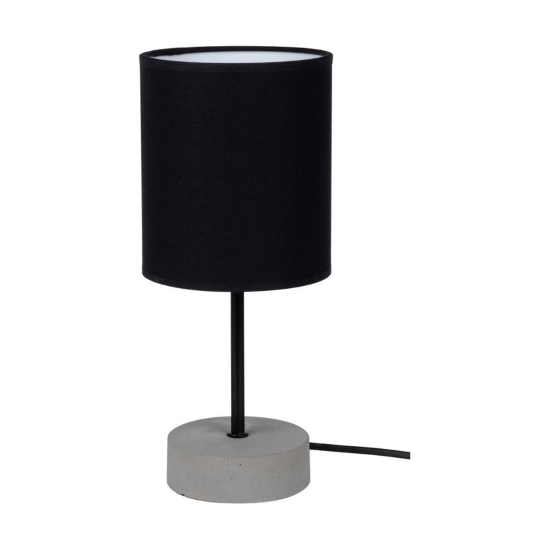 Lampa Stołowa SPOT Light 4xE27 Max.25W Połączenie Szarego Betonu z Czarną Tkaniną, Polski Producent, 1szt.