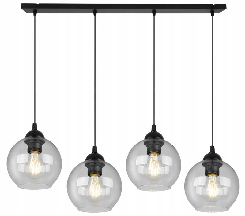 Lampa sufitowa wisząca Light Home LH Haga 4x E27 60W klosz transparentny 1szt.