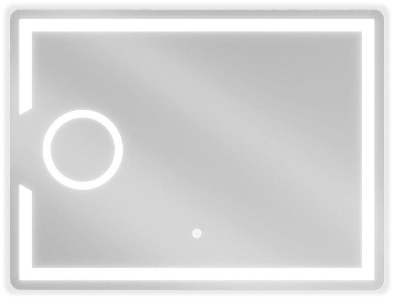Lustro łazienkowe prostokątne Mexen Onyx LED zimne 80x60 cm 1 szt.