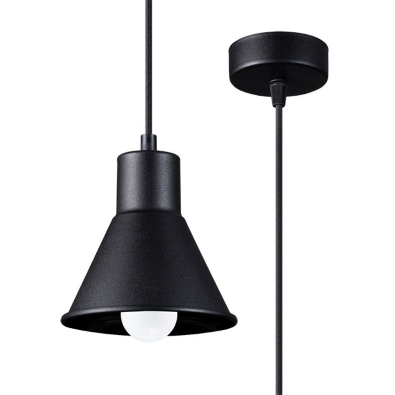 Lampa Wisząca Sollux Lighting TALEJA 1 czarna 1 szt.