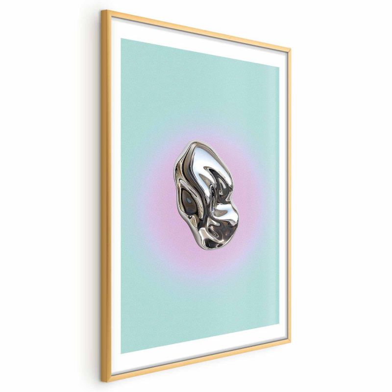 Plakat Artgeist Metaliczna Forma 40x60 cm z ramą złotą 1 szt