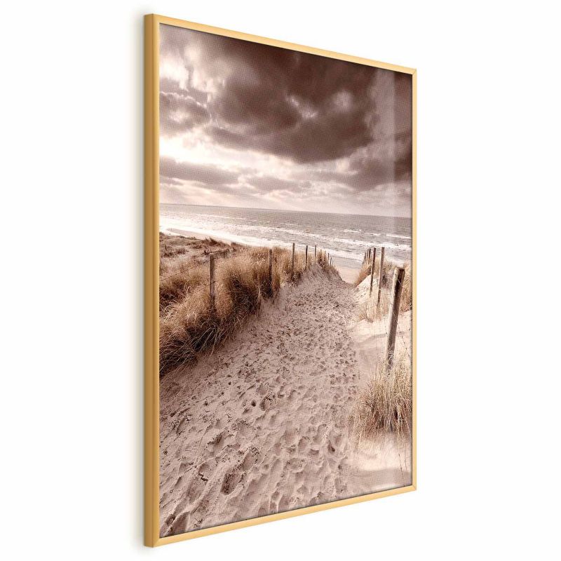 Plakat Artgeist Odległa wydma 29,7x42 cm z ramą złotą 1 szt