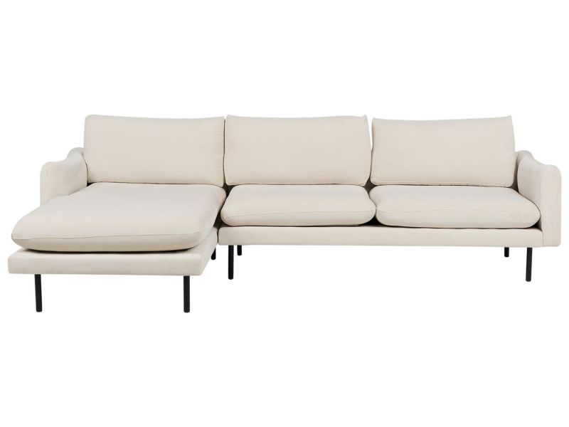 Sofa narożna prawostronna Vinterbro Jasnobeżowy Tkanina Prawostronny 1 szt.
