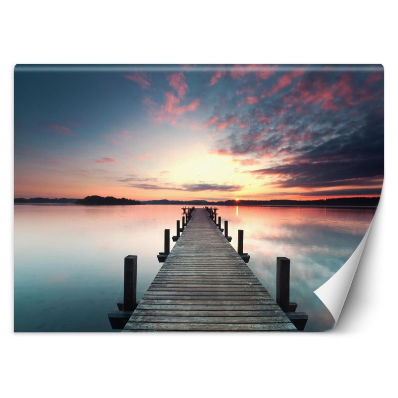 Fototapeta Feeby Pomost jezioro zachód słońca 150x105 1 szt