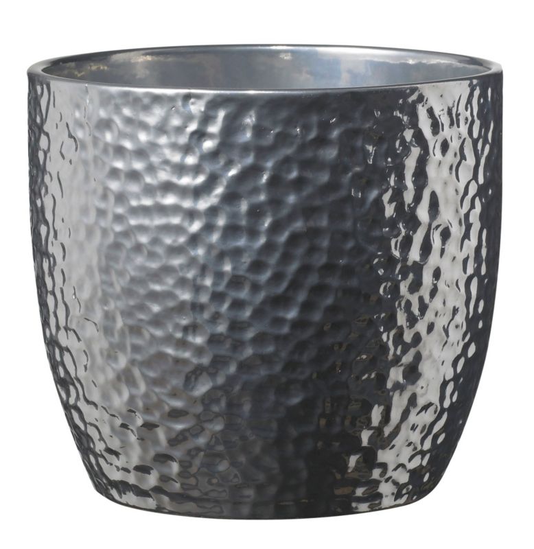 Osłonka doniczki Verve Boston srebrna 21 cm