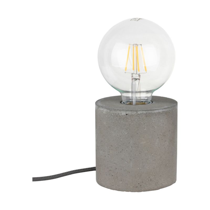 Lampa Stołowa SPOT Light Round 1xE27 Max.25W Klasyczny Szary Beton, Polski Producent, 1szt.