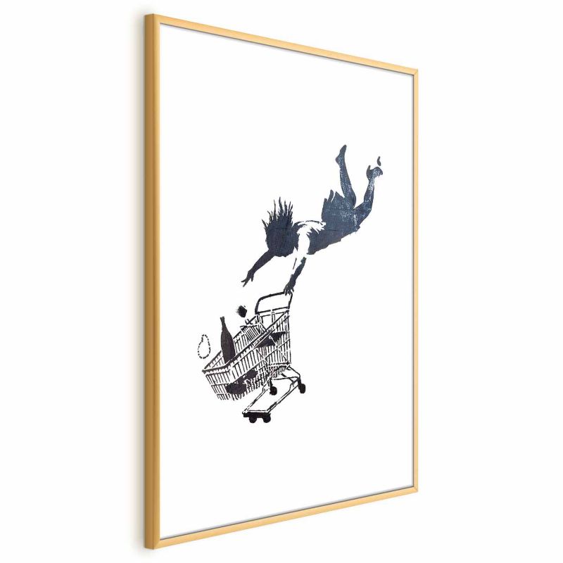 Plakat Artgeist Szał zakupów 40x60 cm z ramą złotą 1 szt
