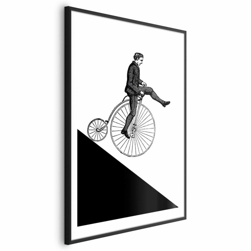 Plakat Artgeist Cyklista 60x90 cm z ramą czarną 1 szt