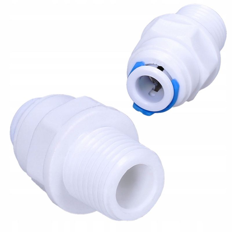 Złączka prosta, Wessper, do systemów odwróconej osmozy, filtrów wody, wężyków, 1/4 cala, 1szt