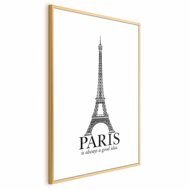 Plakat Artgeist Paris 60x90 cm z ramą złotą 1 szt