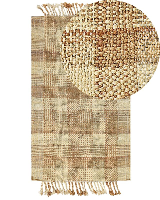 Dywan z juty 80 x 150 cm beżowy Berissa 1 szt.