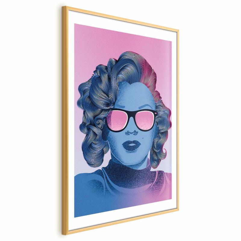 Plakat Artgeist Norma Jeane 21x30 cm z ramą złotą 1 szt