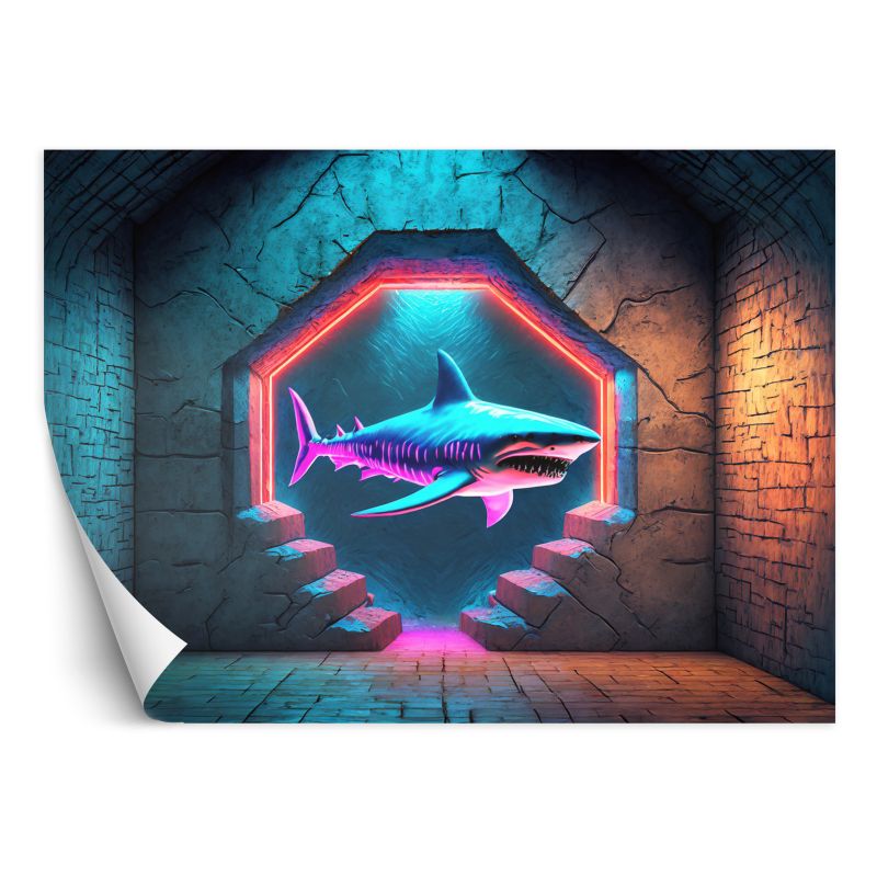 Fototapeta Feeby Rekin Zwierzęta Neon 100x70 1 szt