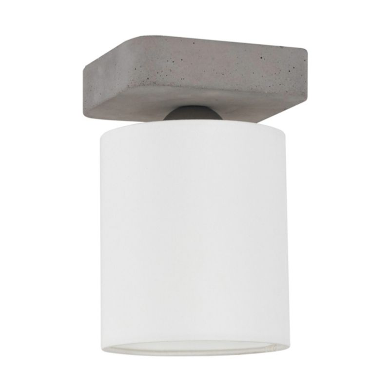 Lampa Sufitowa SPOT Light 1xE27 Max.25W Klasyczny Szary Beton z Białą Tkaniną, Polski Producent, 1 szt.