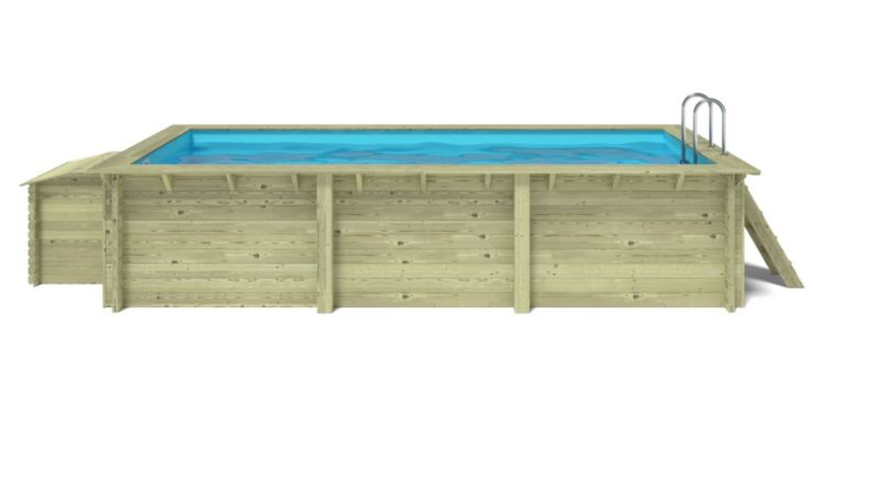 Basen drewniany Aqua ALTANKA 6,1x - H.1,31 m - z filtracją i szafką na osprzęt, BAS7307OSPL+SZA, 1szt.