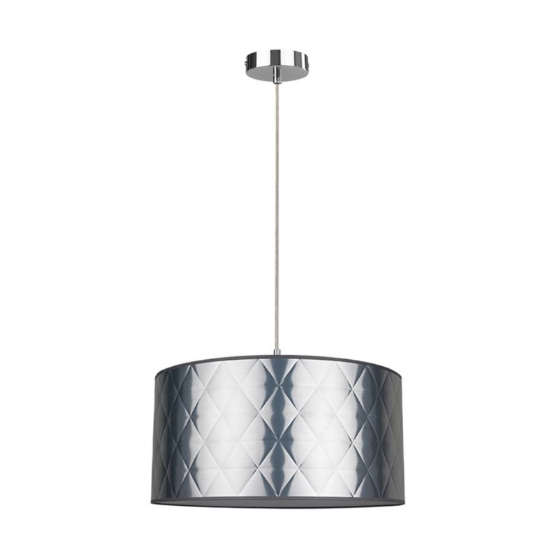 Lampa Wisząca SPOT Light 1xE27 Max.60W Elegancka Kompozycja Chromu z Srebrną Tkaniną, Polski Producent, 1 szt.