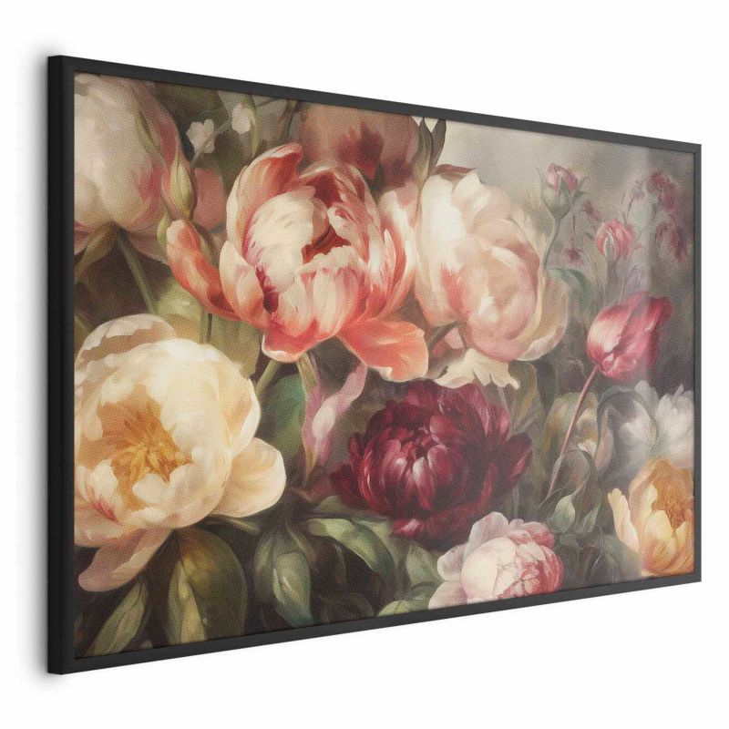 Plakat Artgeist Piwonie 90x60 cm z ramą czarną 1 szt