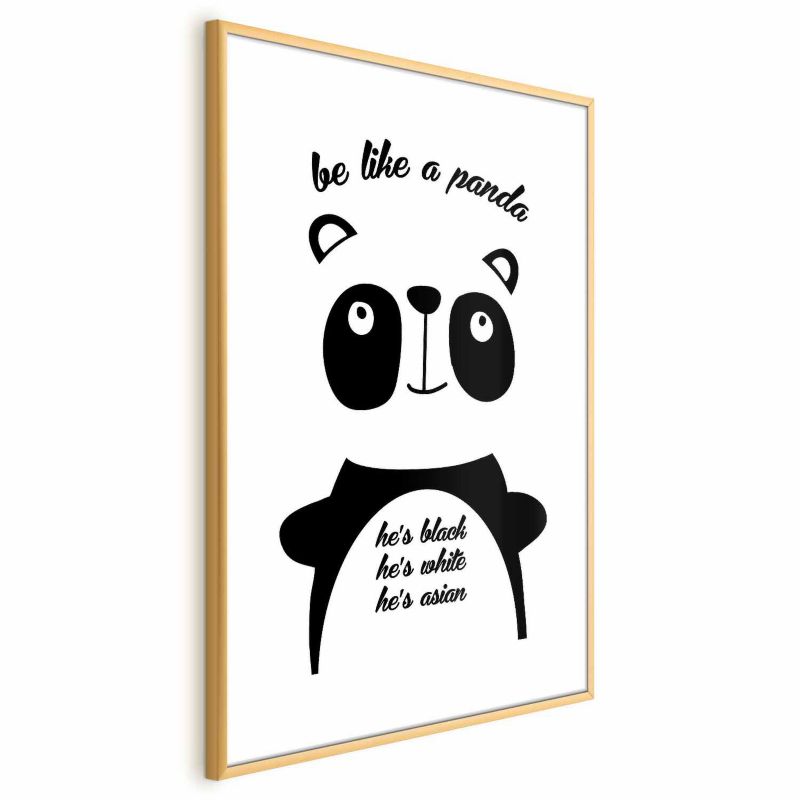Plakat Artgeist Panda 21x30 cm z ramą złotą 1 szt